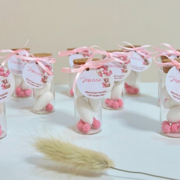 Ampolla Porta Confetti - Mongolfiera Rosa