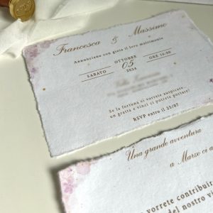 Partecipazione - Elegante - Cera lacca