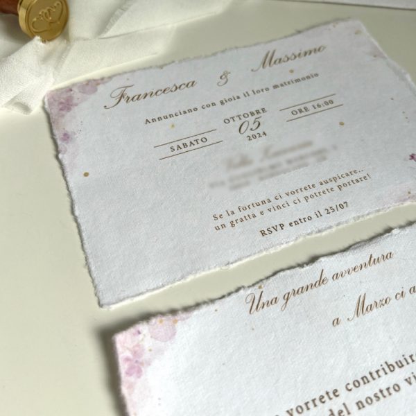 Partecipazione - Elegante - Cera lacca